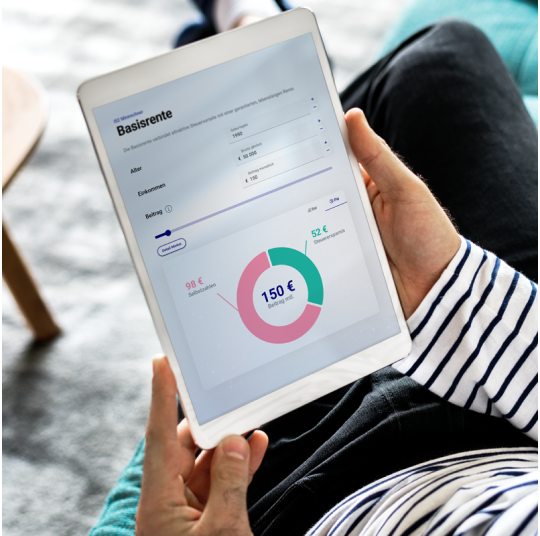 iPad mit Anwendung zur Basisrente